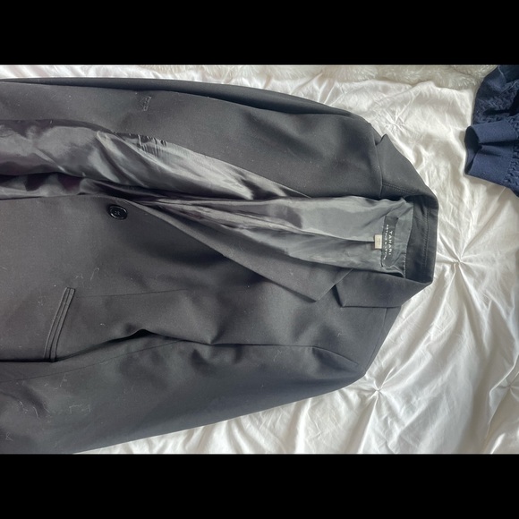 TAHARI Fitted Single Button Black Blazer - Picture 2 of 3